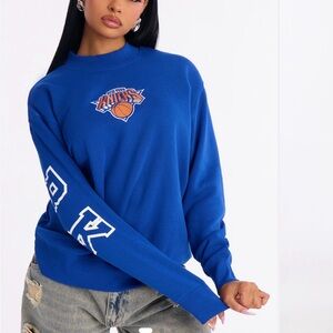 NBA Blue Women's Knicks Sweatshirt